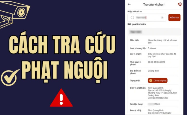 cách tra phạt nguội