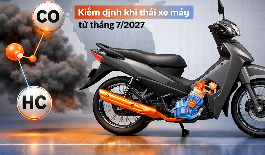 kiểm định khí thải xe máy từ 7-2027