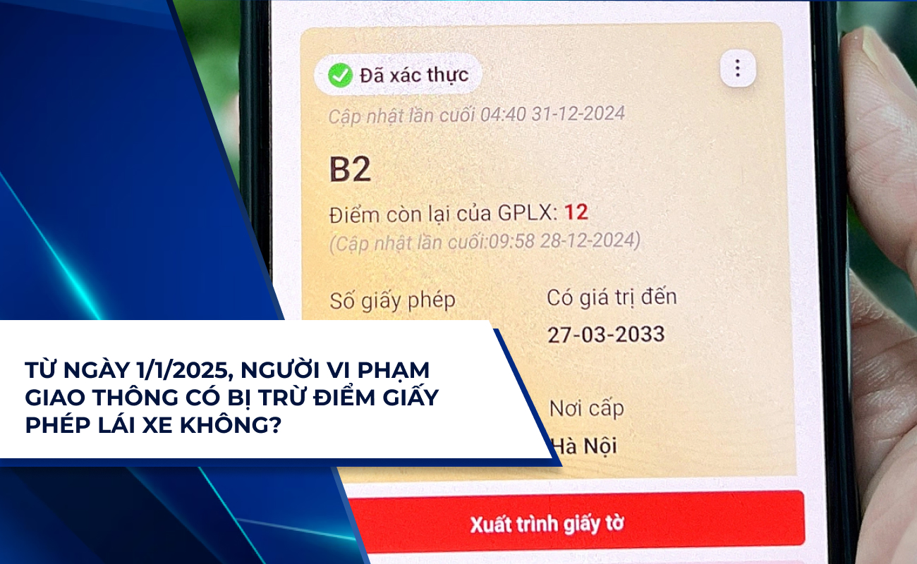 trừ điểm giấy phép lái xe