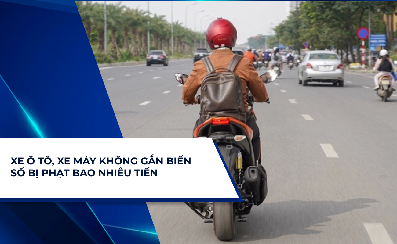 xe ô tô xe máy không gắn bảng số