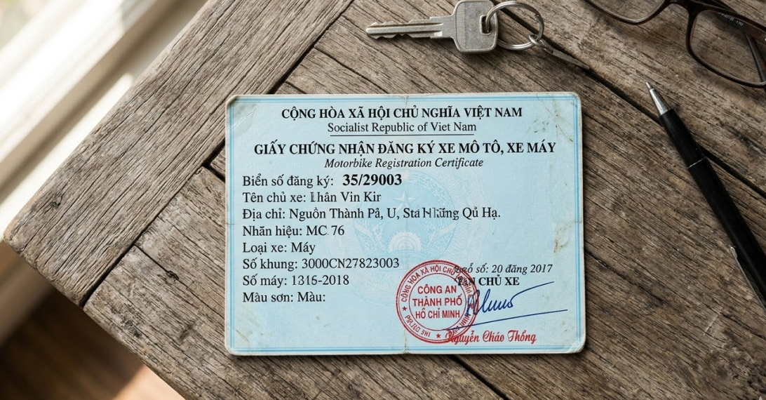 cà vẹt xe máy, ô tô