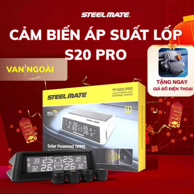 Cảm Biến Áp Suất Lốp Ô Tô Van Ngoài STEELMATE TP S20 Pro
