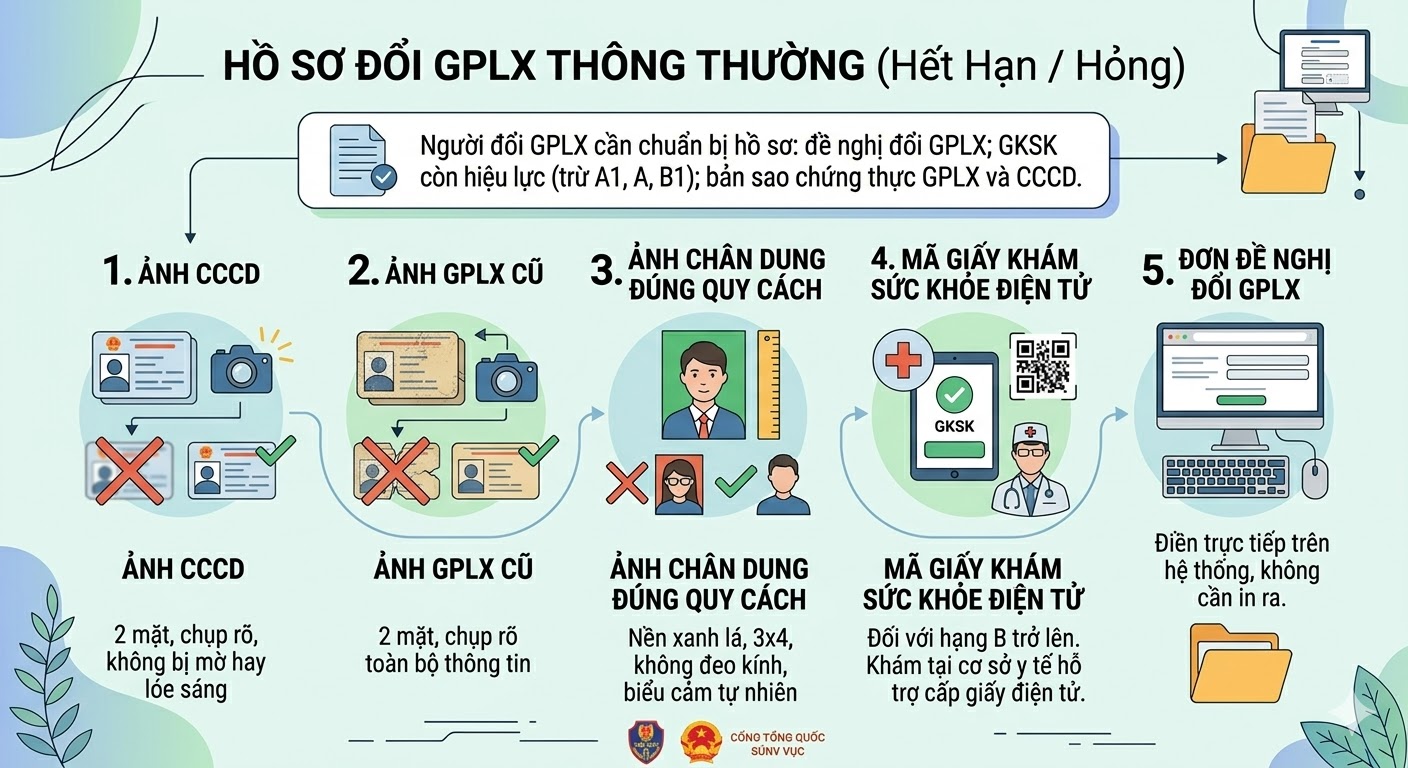 hướng dẫn đổi giấy phép lái xe hết hạn