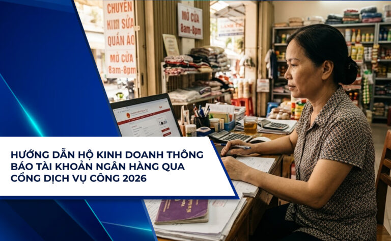 Hướng Dẫn Hộ Kinh Doanh Thông Báo Tài Khoản Ngân Hàng Qua Cổng Dịch Vụ Công 2026