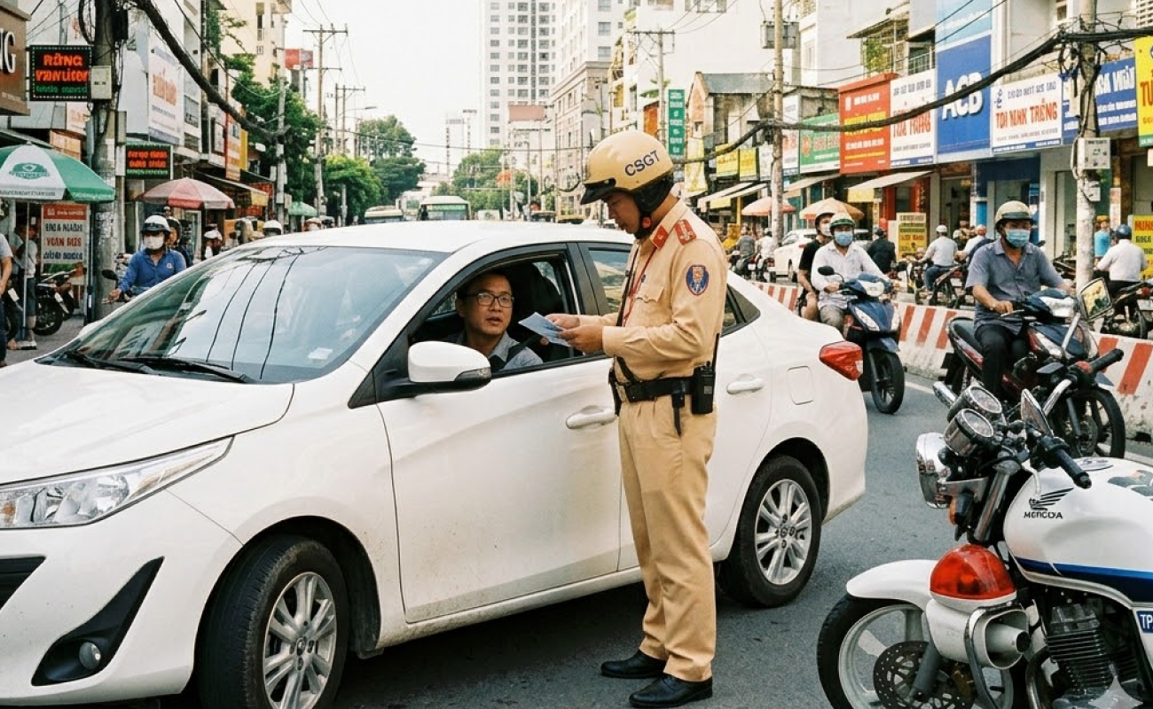 quên lịch đăng kiểm xe bị phạt bao nhiêu