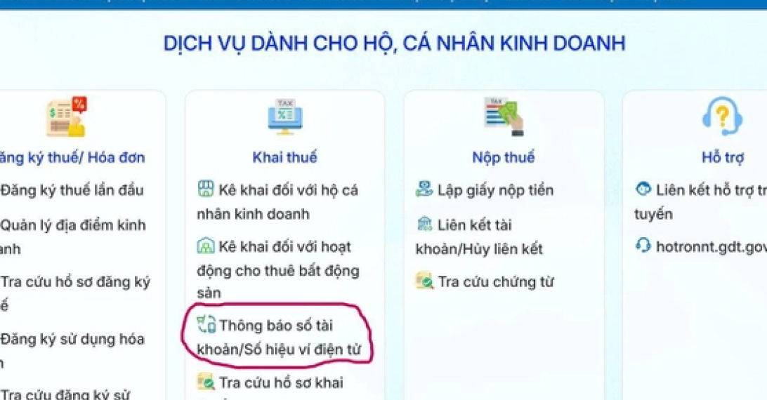 Hướng Dẫn Hộ Kinh Doanh Thông Báo Tài Khoản Ngân Hàng Qua Cổng Dịch Vụ Công 2026