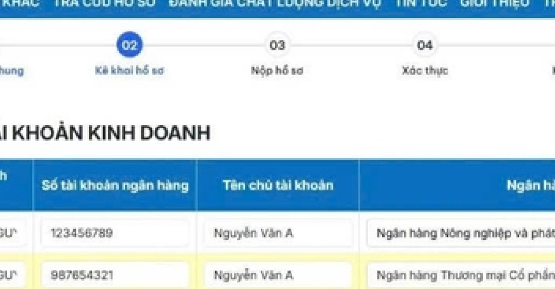 Hướng Dẫn Hộ Kinh Doanh Thông Báo Tài Khoản Ngân Hàng Qua Cổng Dịch Vụ Công 2026